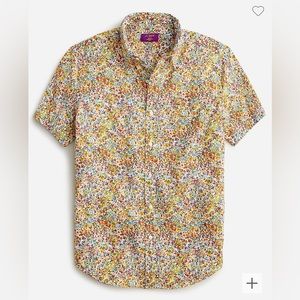 JCrew Short-sleeve point-collar shirt in Liberty® print